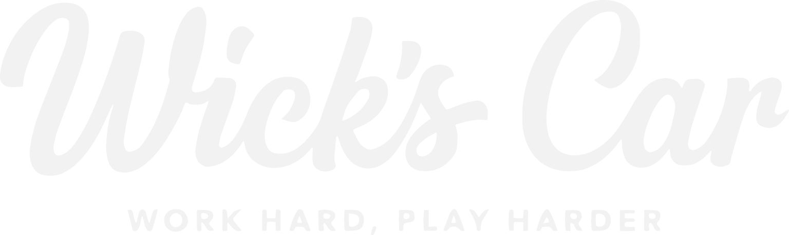 Wick's Car Logo White