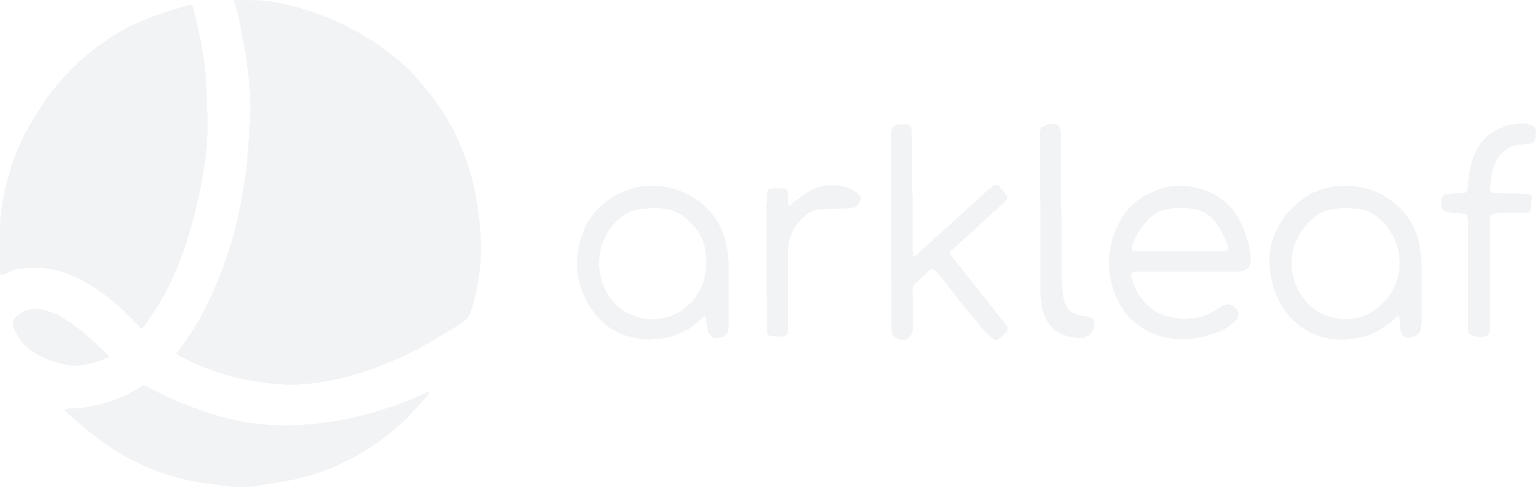 Arkleaf Logo White